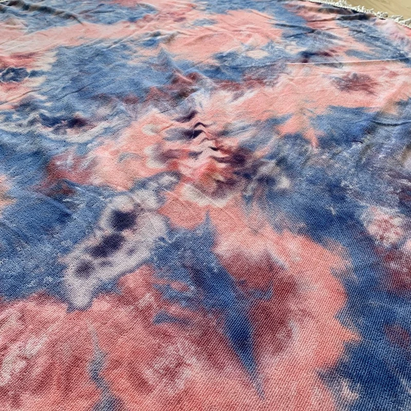 Multi-Purpose Hot Selling Tie-Dye Wholesale Microfiber Soft Round Beach Towel with Tassels