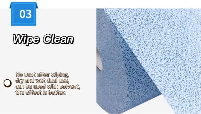 Class 1000 Cleanroom Industrial Cleaning Wet Wipers Oil Removal Cleaning Wiper Roll