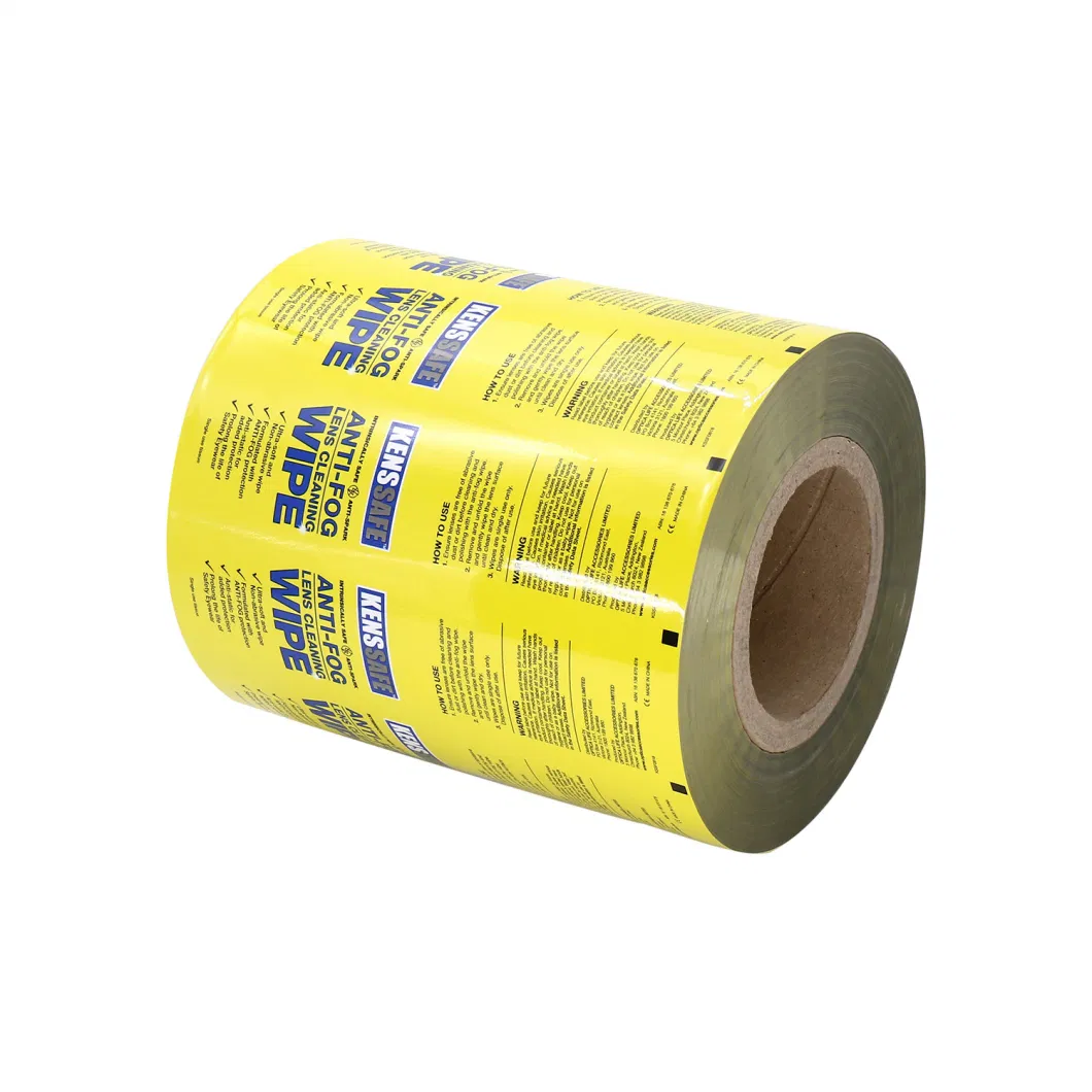 Environmental Friendly 83/110/125g Aluminum Foil Film Rolls for Lenses Wipes Packaging