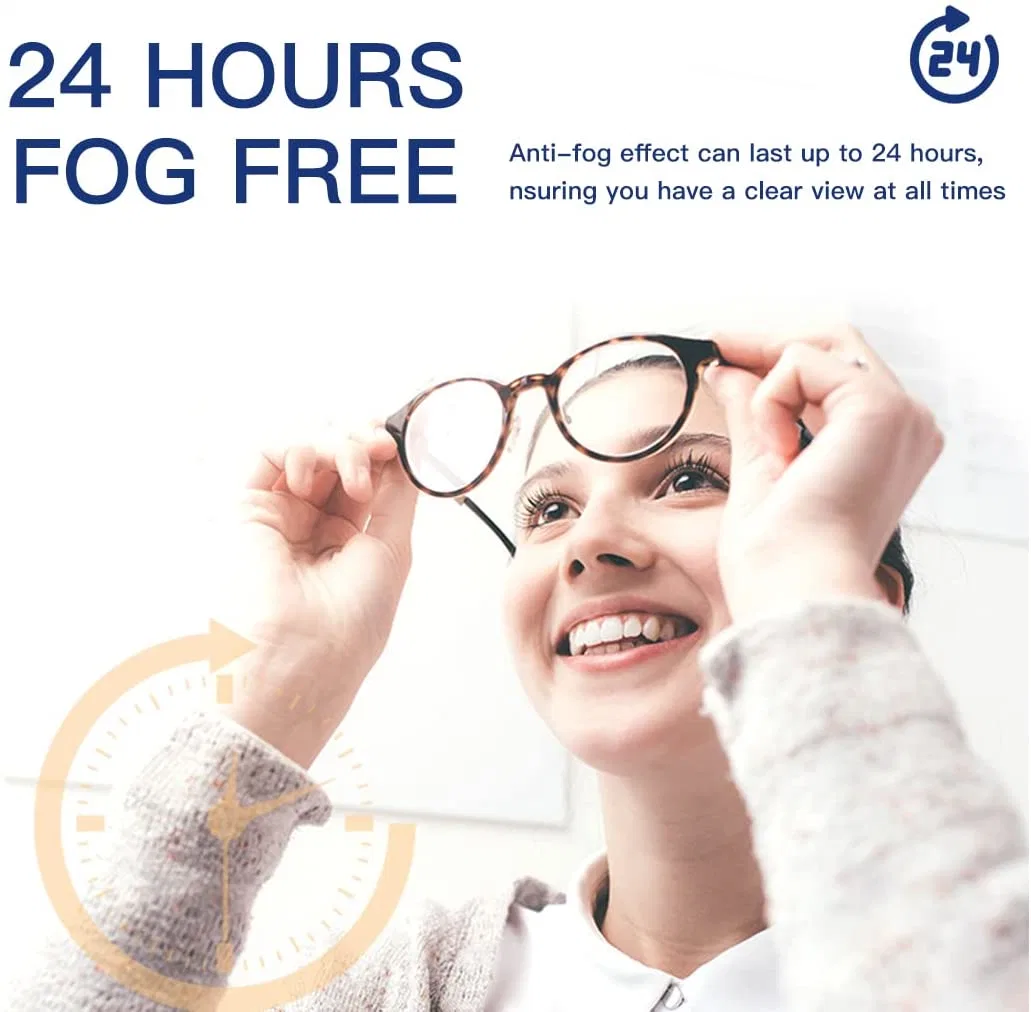 60PCS Disposable Universal Eyeglasses Cleaning Wet Tissue Anti Fog Lens Wipes for Glasses