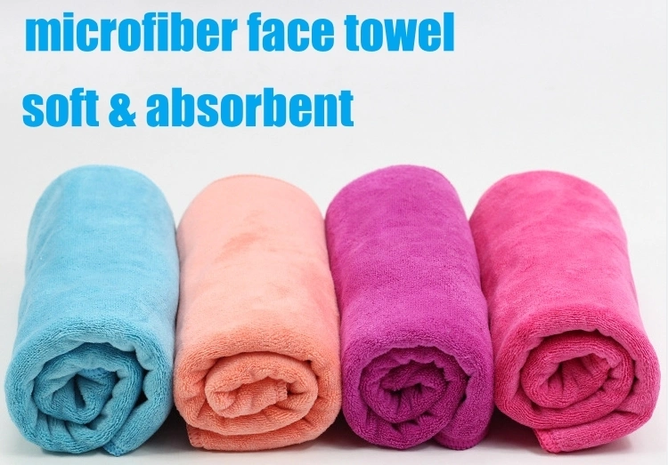 Multi Color Optional Soft Facial Cloth Fast Drying Microfiber Face Towel