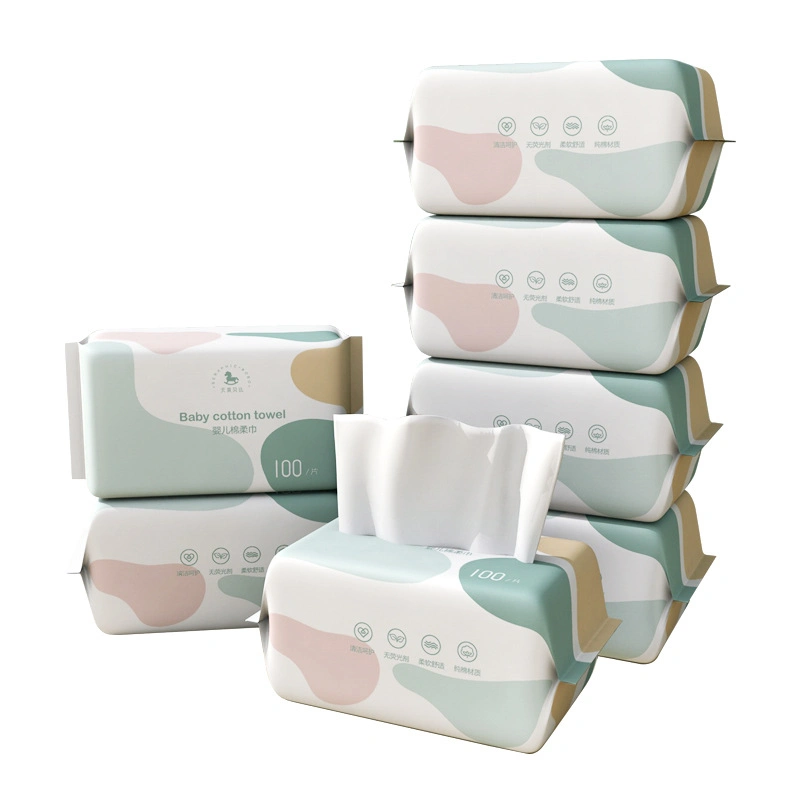 Tessa OEM Disposable Cotton Tissue Soft Touch Dry Wet Facial Towel Wholesale Price 100% Natural Cotton Tissue