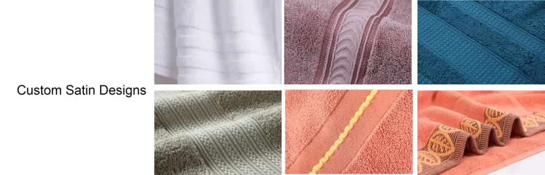 Custom Embroidery Logo 100% Cotton Multiple Colors Hand Face Bath Towel Sets