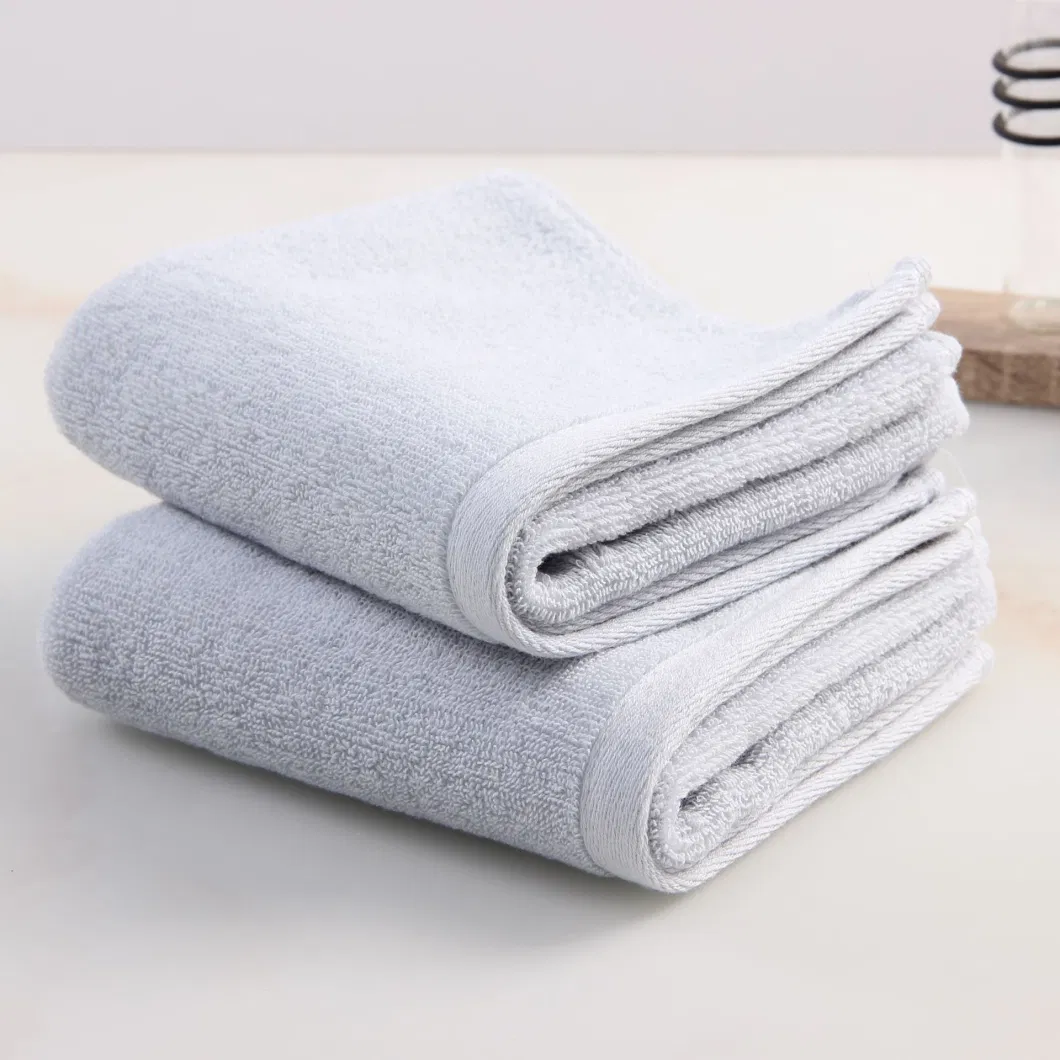 Face Towels Facial Wash Cloths Plain Design Can Embroider Logo 100% Cotton Hand Bath Cleaning Towels