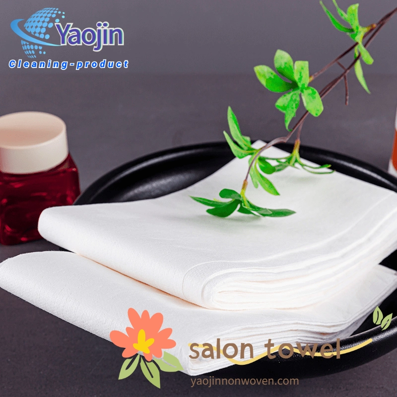 Custom White Disposable Beauty Salon Towels Biodegradable for Cleaning Face Facial Hand Hair Foot Nail Body Pedicure