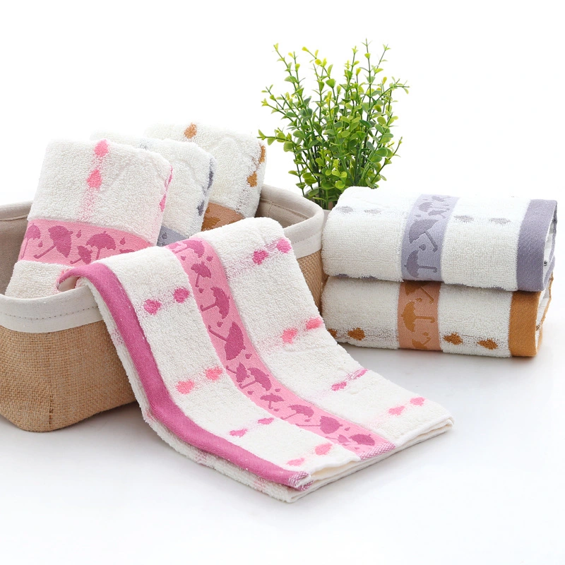 China Fast Delivery Disposable Washcloth Cotton Towel Quick Dry Eco-Friendly Jacquard Face Towel