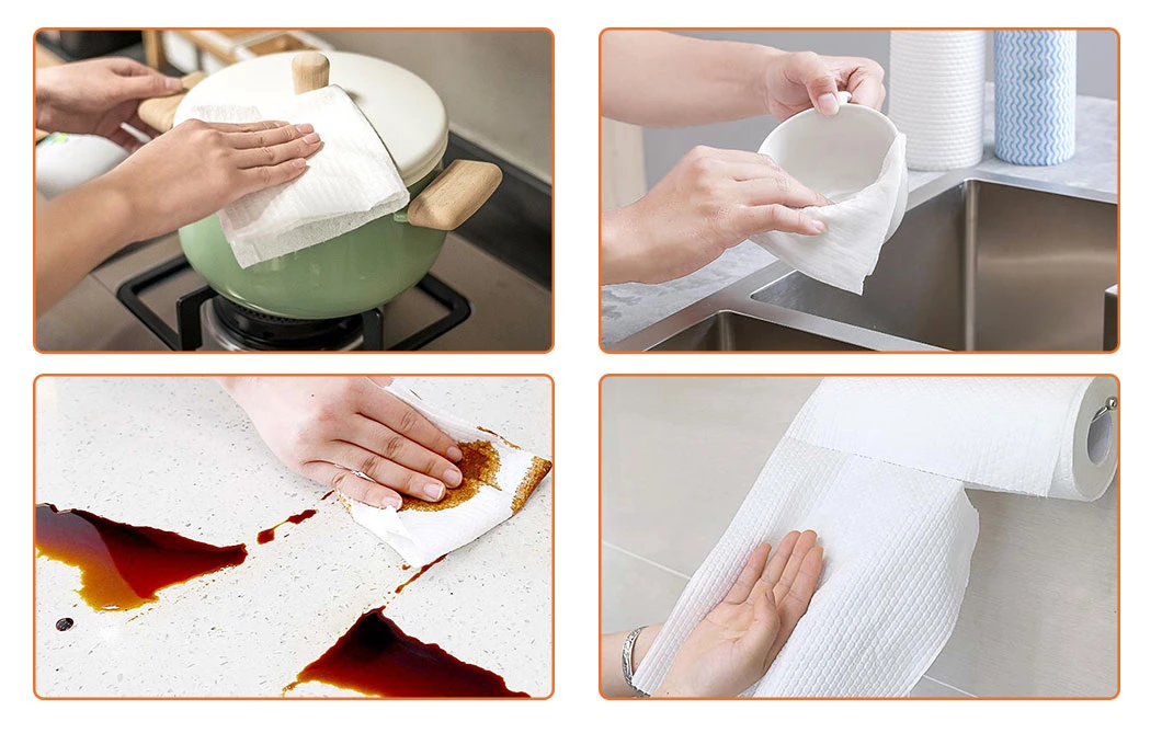Disposable Household All Purpose Dry and Wet Cleaning Cloths Kitchen Dishcloth