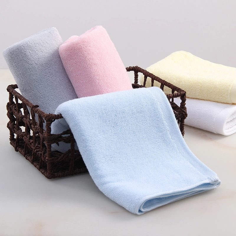 Face Towels Facial Wash Cloths Plain Design Can Embroider Logo 100% Cotton Hand Bath Cleaning Towels