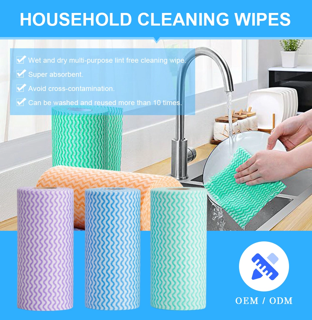 Kitchen Lazy Rags Strong Water Oil Absorption Dish Cloths Disposable Nonwoven Cleaning J Cloth