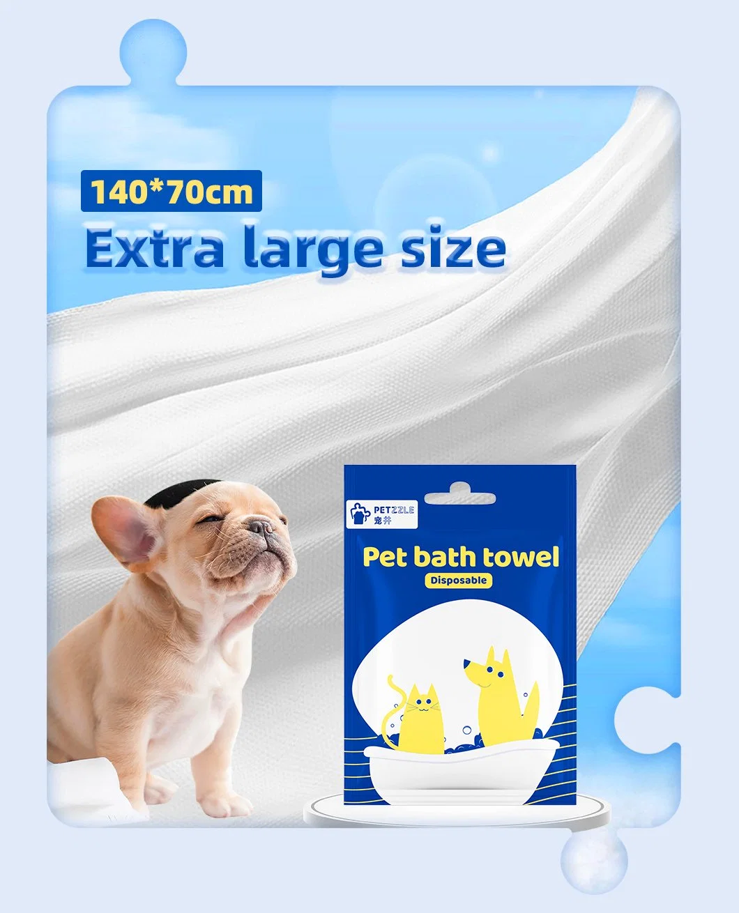 Strongly Absorbent Cleaning Pet Disposable Bath Towel Environmental Non-Woven Pet Products