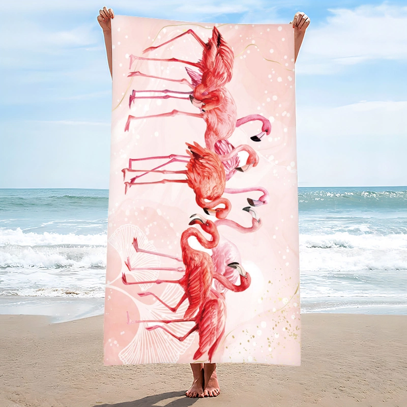 Wholesale Polyester Cotton Beach Towel Custom Quick Dry Sublimation Silk-Screen Print Beach Towel