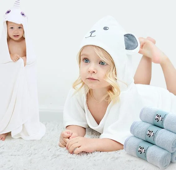 Ultra Absorbent Hooded Soft Bath Towel with Bear Ears for Babie