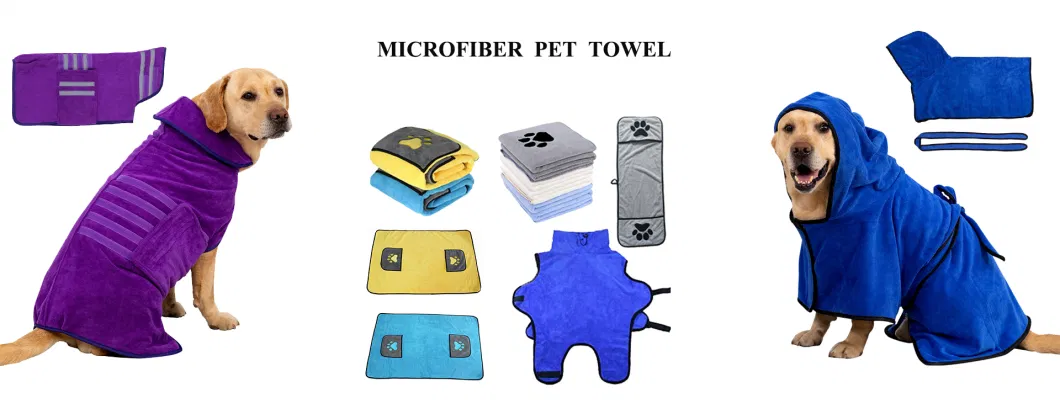 Microfiber Dog Towel Super Soft Pet Bath Towel Ultra Absorbent