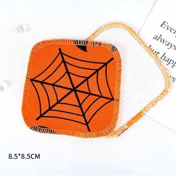 Funny Halloween Microfiber Makeup Remover Cloth Towel Reusable Washable Facial Cleaning Pad Puff Makeup Remover Cloth