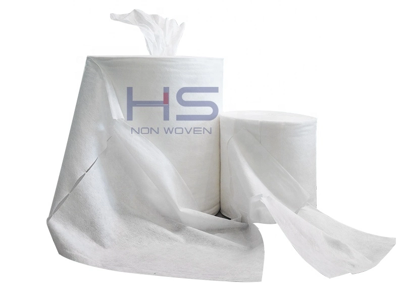 Disposable Perforated Spunlace Nonwoven Dry Wipes Roll in Barrel