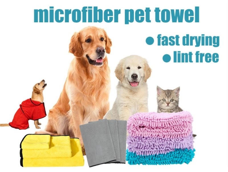 Ultra Soft Dog Cat Bathing Towel Quick Dry Microfiber Pet Bath Towel