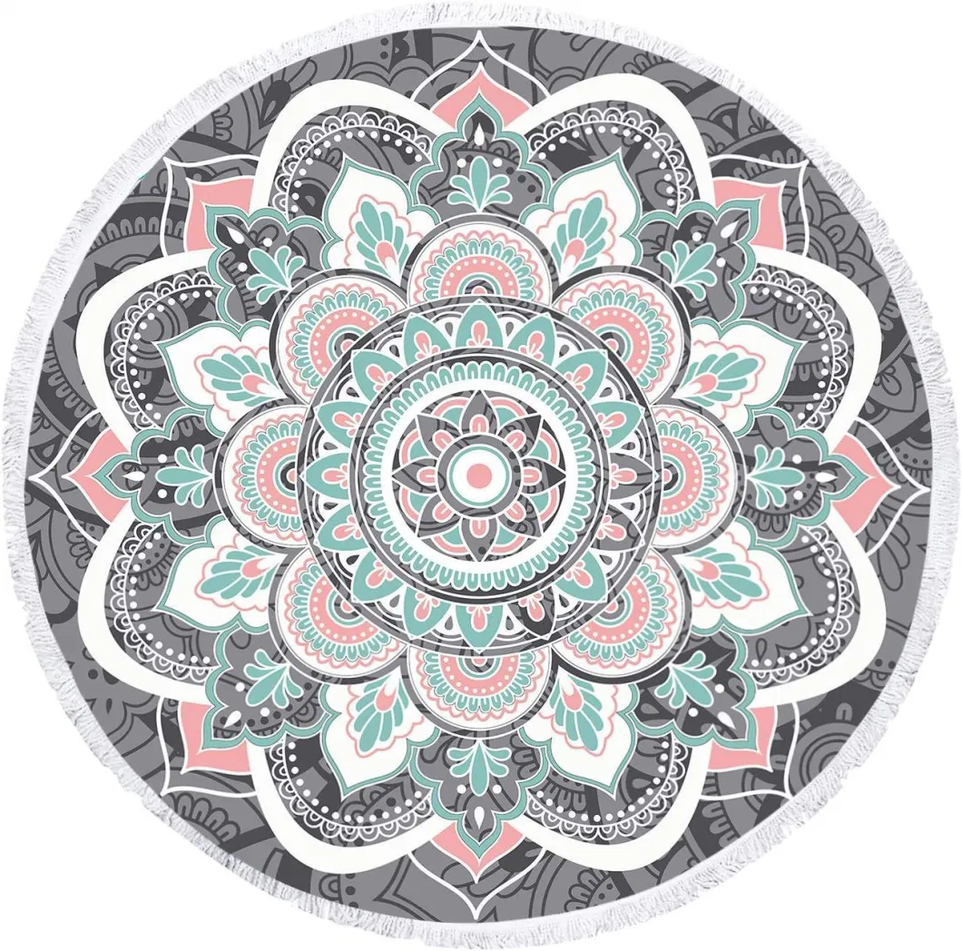 Hot Sale Microfiber Soft Sand Free Large Water Absorbent Round Beach Towel