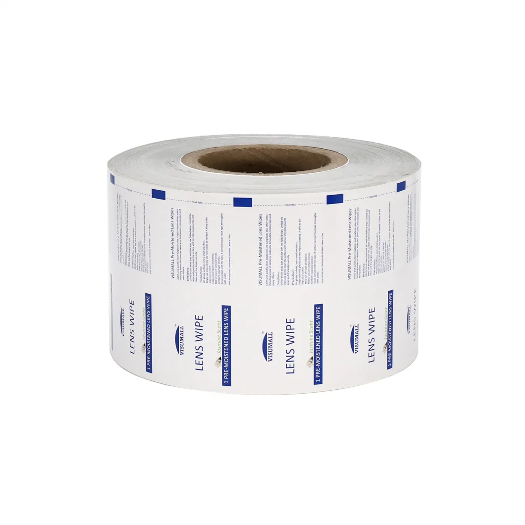 Environmental Friendly 83/110/125g Aluminum Foil Film Rolls for Lenses Wipes Packaging