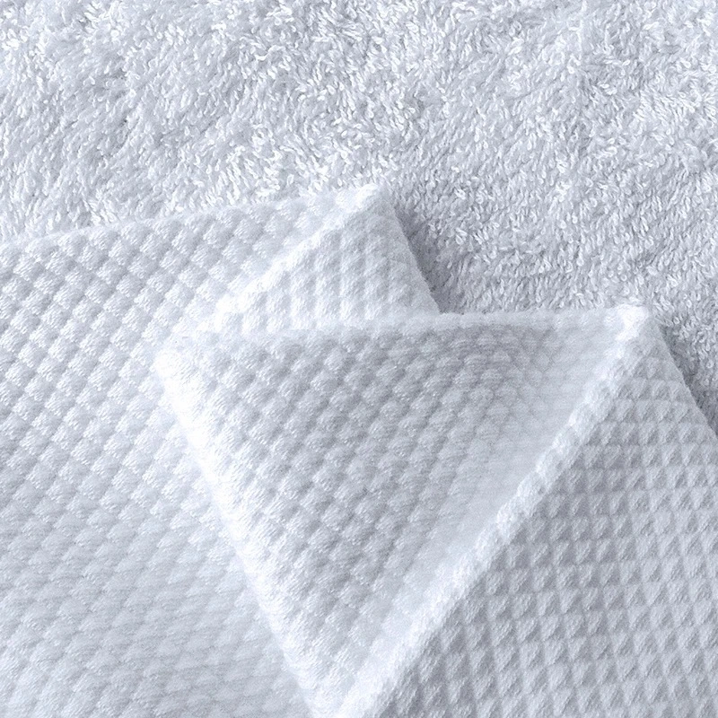 Hotel Five-Star Bath Towel Pure Cotton Thick Absorbent White Bath Towel