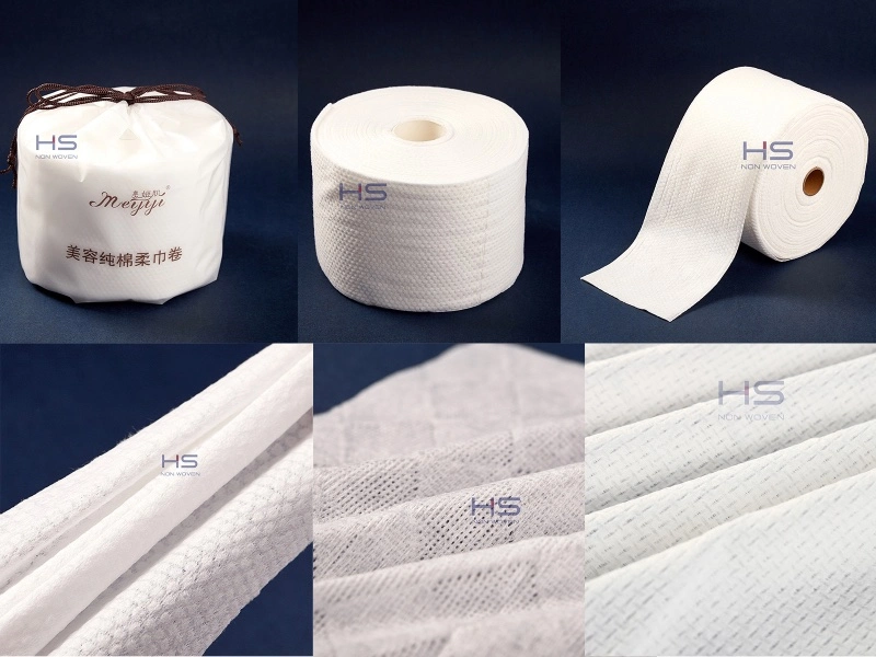 Spun-Lace Non Woven Cotton Dry Towel Rolls with Core