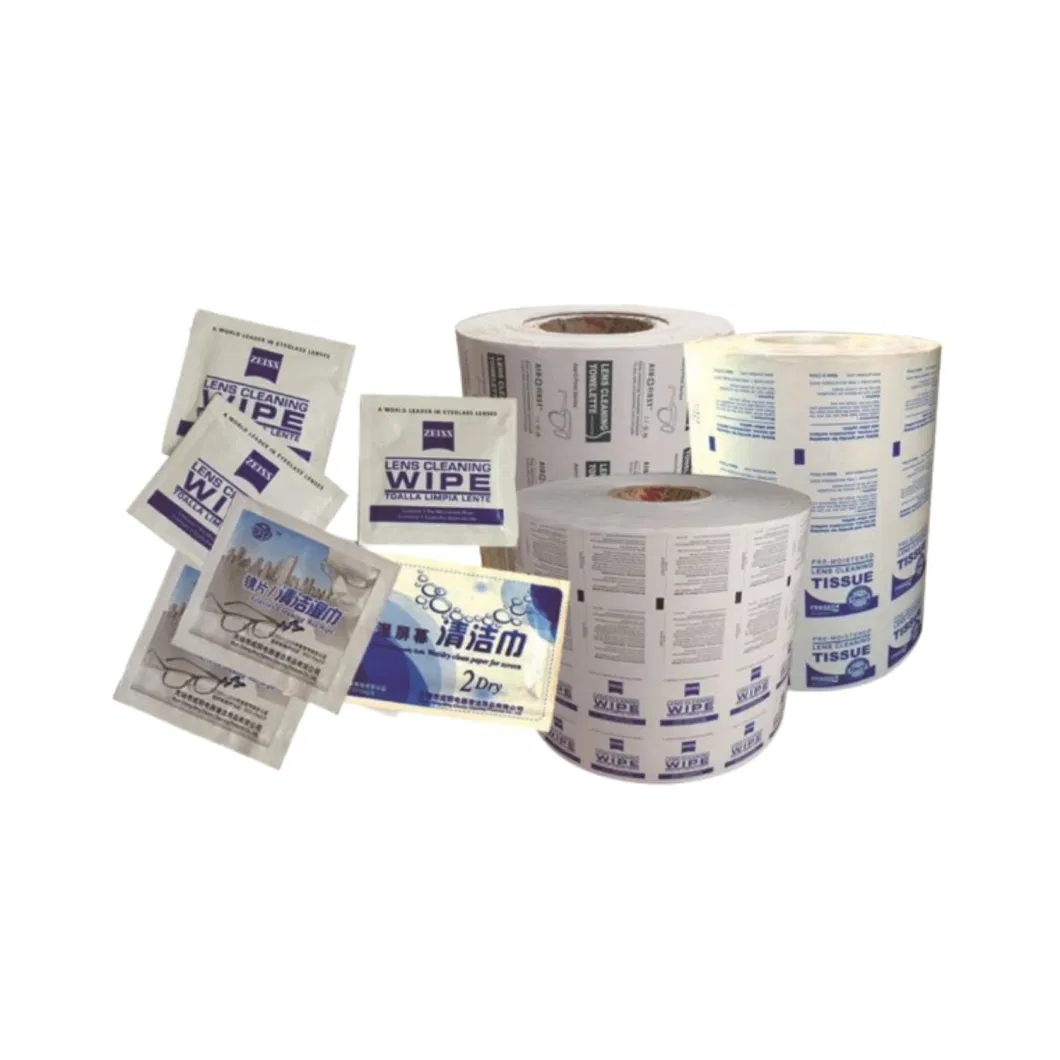 Using Dialy Packaging 73/83/103G Aluminum Foil Film Rolls for Disinfection Wipes