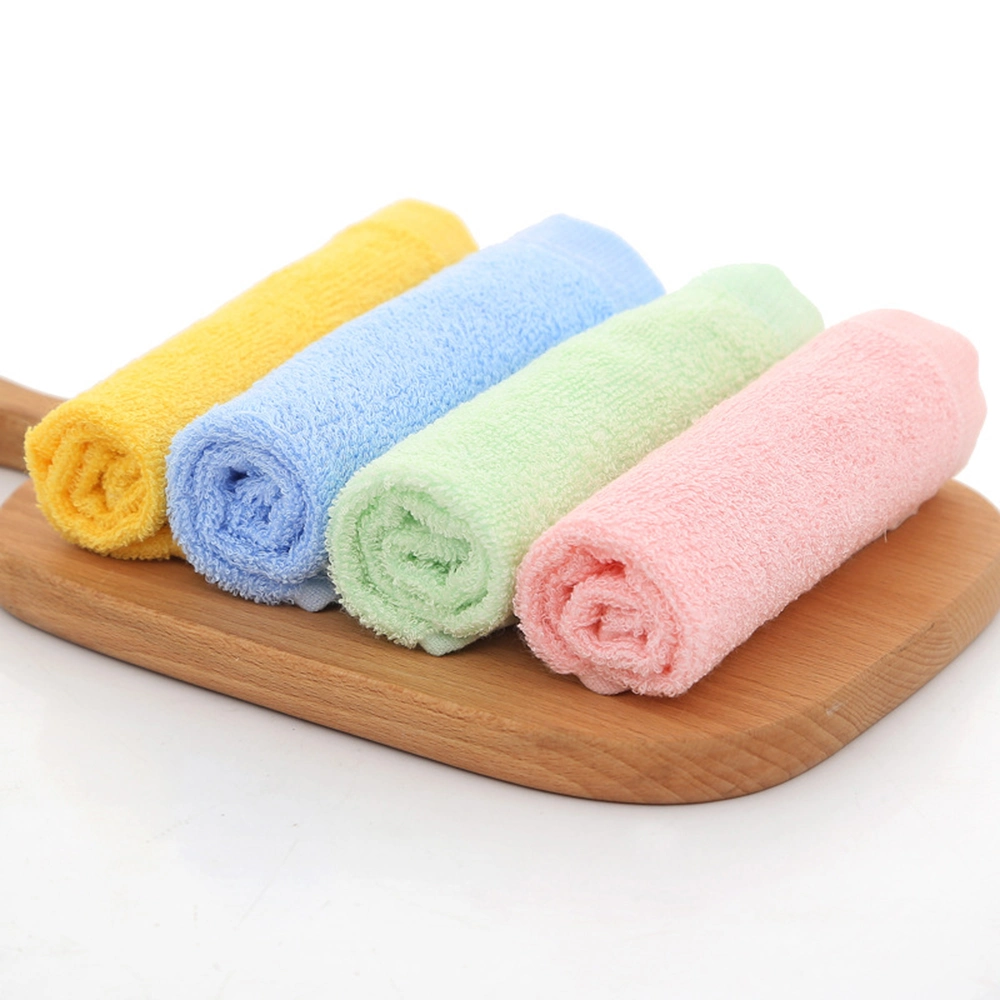 Custom Organic Unisex Soft Face Bath Hand Washcloths Bathroom Small Bamboo Baby Towel