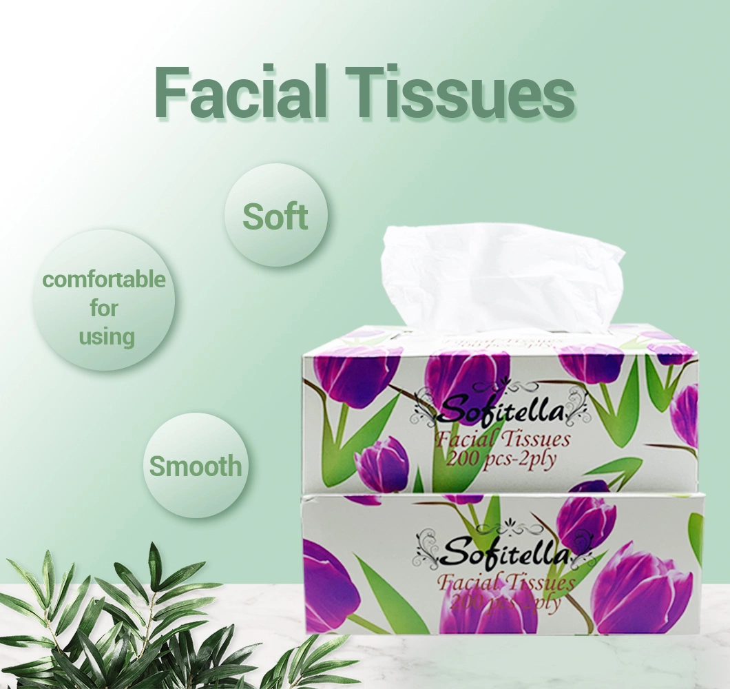 Soft Packed Paper Facial Tissue Bamboo Facial Tissue Paper Towel