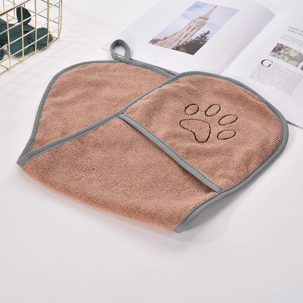 Super-Absorbent Embroidery Thick Microfiber Cloth Pet Grooming Bath Drying Towel