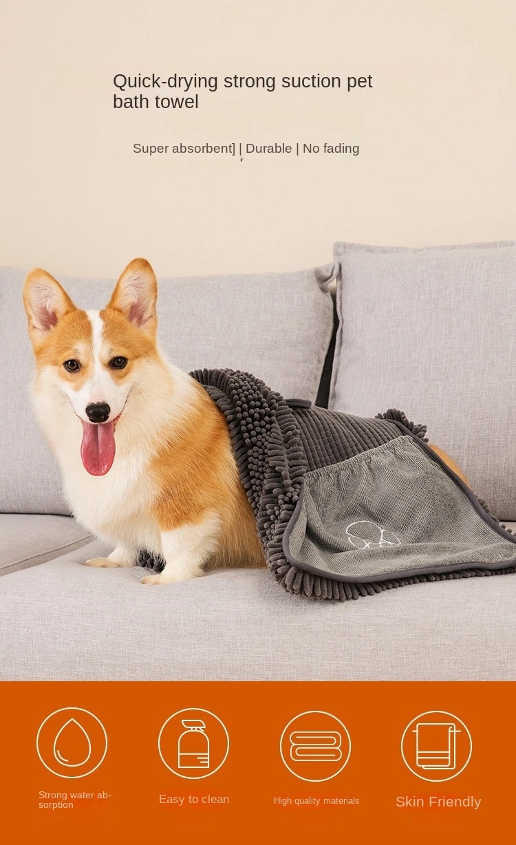 Pawsomechenille Pocket Towel: The Customizable Soft and Absorbent Pet Towel