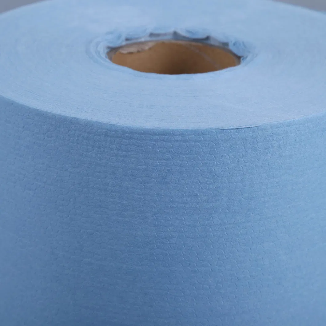 Blue Industrial Clean Room Wipe Paper Roll