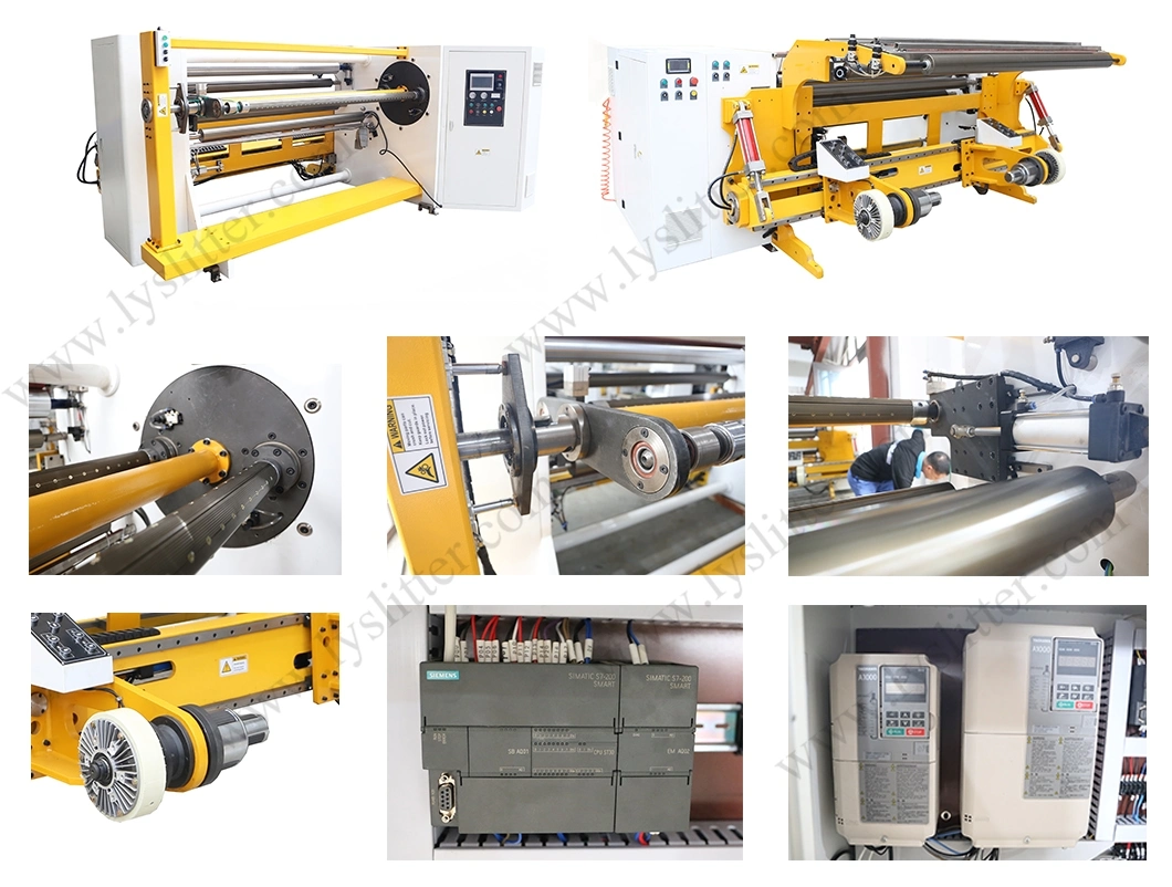 China Manufacture Silicon Coated Paper, Paperboard, Metalized Paper, Paper Turret Rewinding Machine Heavy Duty Jumbo Roll to Small Roll with Turret Rewinding