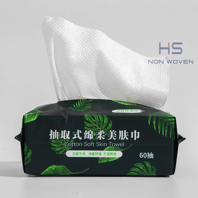 80PCS Perbag Cotton Facial Tissue Replace Towel for Sensitive Skin, Count Thick Soft Non-Woven Cotton Dry Wipes Disposable Facial Cleansing Makeup Removers