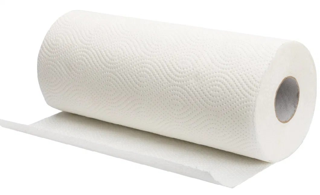 100% Virgin Wood Pulp High Absorbency Full Embossed Kitchen Paper Towel