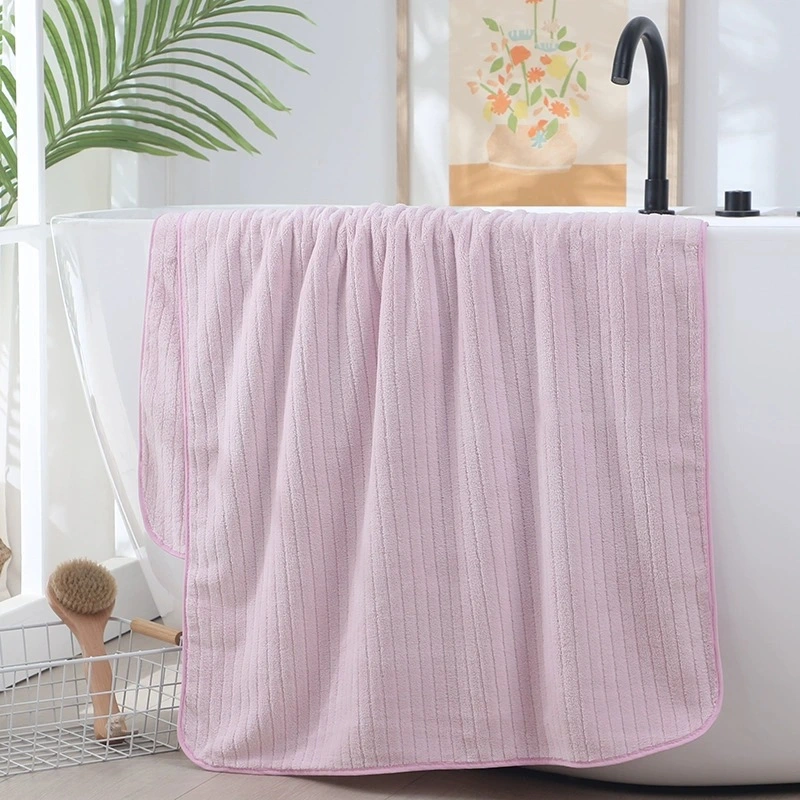 Smooth Pure Cotton Absorbent Quick Drying Heavy Bath Towel