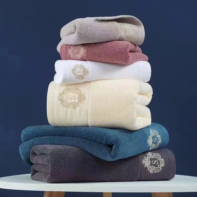 Embroidery Towels Bath 100% Cotton Luxury Hotel Bath Towels Hand Towel Bath Towel Hand Towel Set Plain Terry 100% Cotton Sports Towel