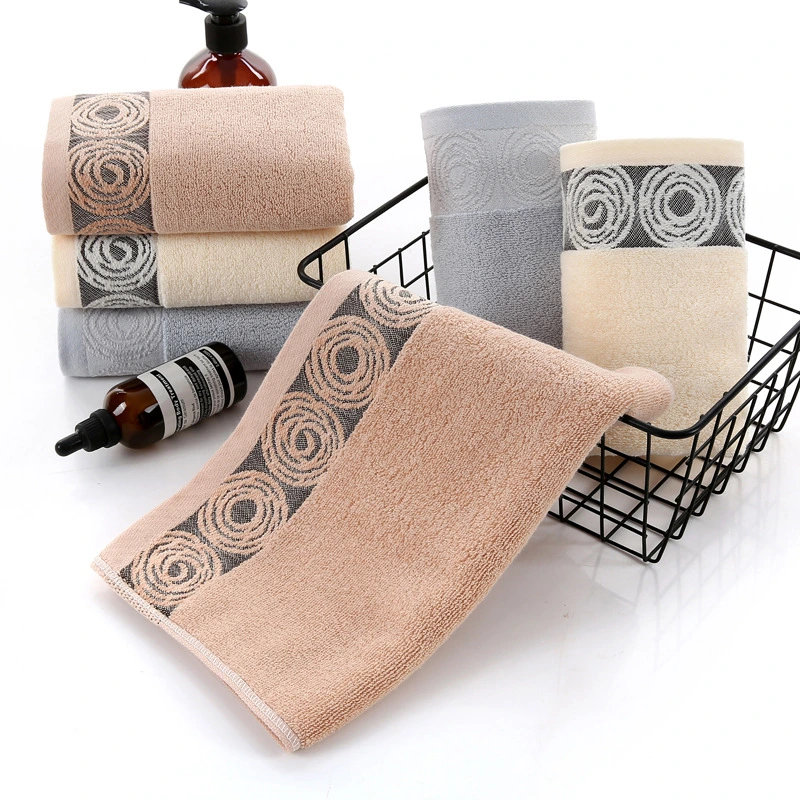 Cheap Face Towels Facial Wash Cloths Bath SPA Towel Set 100% Cotton White Jacquard Hand Bath Face Towels