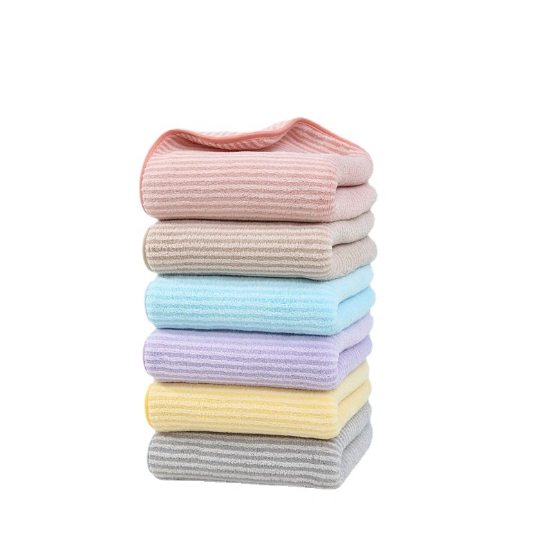 Wholesale Coral Velvet Strip Bath Towel Lint-Free Absorbent Quick Dry Thick Towel