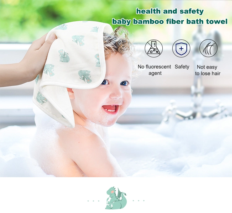 100% Natural Easy to Clean Bamboo Cotton Baby Face Bath Towel