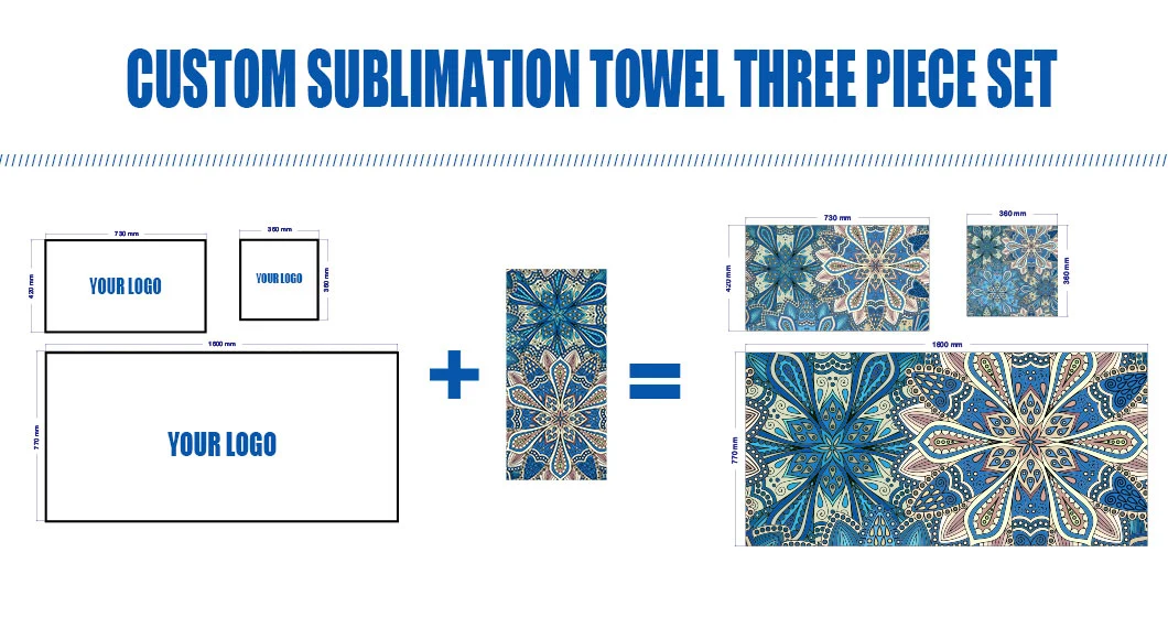 Aibort Microfiber Facial Towel 3 in 1 Set Sublimation Sport Drying Custom Wholesale Paper Kids&prime; Warmer Beach Towel