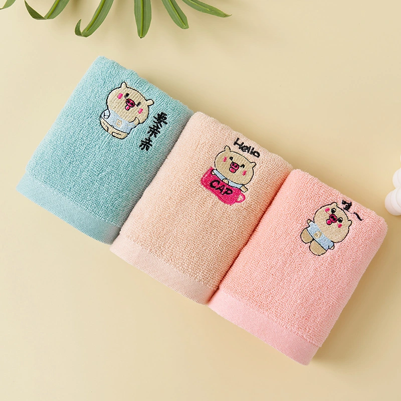 Face Towels Facial Wash Cloths Cotton Fabric Bath Towel Embroidery Logo Hand SPA Bath Towel