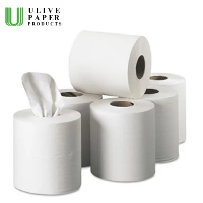 Rotolo di asciugamani in carta a erogazione centrale commerciale ultra-morbido e assorbente Ulive