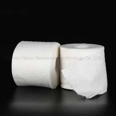 Rotoli di asciugamani in cotone monouso 100% cotone pulizia non tessuto viso morbido asciutto Fornitore di asciugamani in cotone