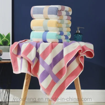 Lussuosi set di asciugamani in cotone monouso per bagno, mani, viso e piscina, colore bianco