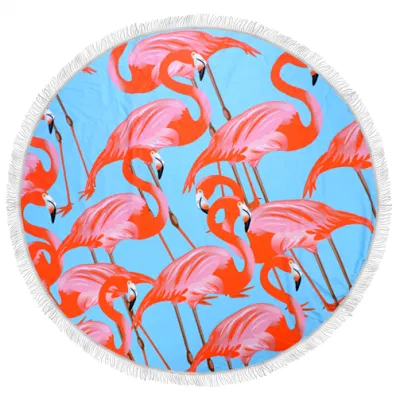  Red Flamingo Series Funny Lovely Summer Beach Towel con Tassel