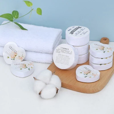 Asciugamano per pulizia compressa ultra morbido, monouso al 100% cotone Asciugamano per il viso