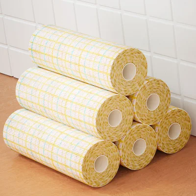 Spessore assorbimento asciugamani da cucina monouso non tessuto panno per la pulizia Lazy Stracci rotolo di salviette pulite a secco