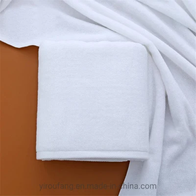 Asciugamano di lusso per il viso dell′hotel Quick Dry fornitore per la Cina all′ingrosso Soft 100% cotone sacchetto PVC Bianco quadrato tessuto ricamato twill Carol