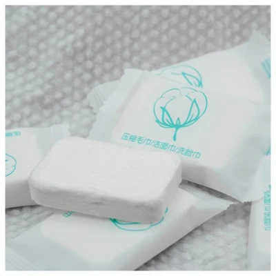 Salviette in cotone monouso personalizzate per il viso da viaggio portatile pulizia asciugamano piccolo Asciugamano compresso