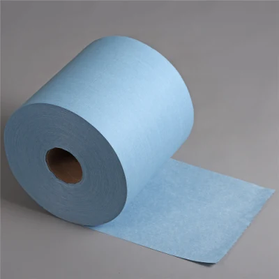 Rotolo di carta per pulizia industriale blu