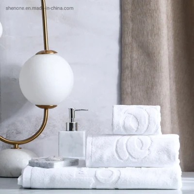 Shenone 5 Stelle Lusso 16s 21s logo personalizzato Turco 100% Asciugamani per bagno in cotone bianco viso per l′hotel